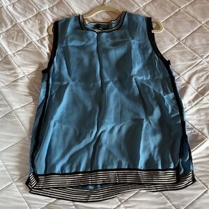 Rag & Bone Blue silk Top with Striped Accents